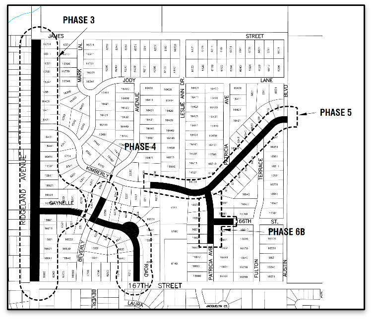 Map of the Kimberly Heights Drainage Improvements Project